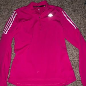 Adidas pink quarter zip jacket